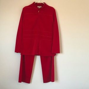 St John Velour tracksuit with rhinestone s…